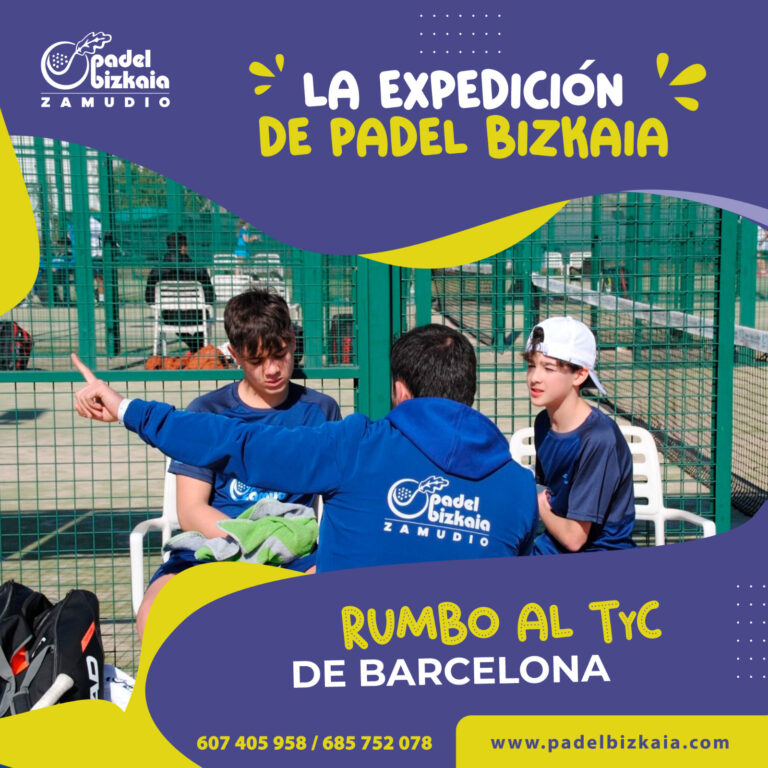 La expedición de Padel Bizkaia rumbo al TyC de Barcelona