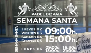 SEMANA SANTA EN PADEL BIZKAIA
